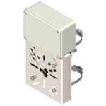 CB3416FB Unistab - SUPPORTO TELECAMERA PER PALI diam. 50 / 90 MM CON PARTE FRONTALE PREFORATA 130X140X2 MM - BOX IP65 IN PVC 130X90X60 MM - FASCETTE INOX - BIANCO