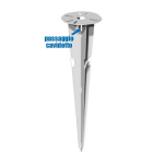 PK1003FW Unistab - Piantone grande H 995mm - base diam. 270mm - sp. 4mm - H palo max 5.0 mt - Acciaio - Zincatura a caldo