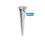 PK0702FW Unistab - Piantone medio H 750mm - base diam. 220mm - sp. 4mm - H palo max 3.0 mt - Acciaio - Zincatura a caldo