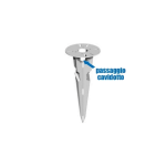 PK0501FW Unistab - Piantone piccolo H 550mm - base diam. 220mm - sp. 4mm - H palo max 1.5 mt - Acciaio - Zincatura a caldo