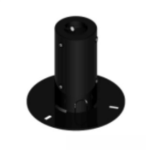 BS304RFE Unistab - BASE PESANTE RECLINABILE diam. 220 MM - SPESSORE 8 MM - PER PALI ROTONDI PS diam. 60MM - NERO