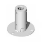 BS304RFB Unistab - BASE PESANTE RECLINABILE diam. 220 MM - SPESSORE 8 MM - PER PALI ROTONDI PS diam. 60MM - BIANCO