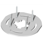 CQBM28FG Unistab - BASE DI FISSAGGIO A TERRA MEDIA diam. 290 MM PER PALI QUADRI IN ALLUMINIO 120X120X2,5 MM - GRIGIO