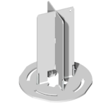 CQBP28FG Unistab - BASE DI FISSAGGIO A TERRA PESANTE diam. 290 MM PER PALI QUADRI IN ALLUMINIO 120X120X2,5 MM - GRIGIO