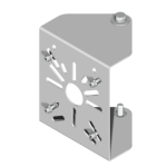 CB0009FB Unistab - STAFFA ORIENTABILE, PARTE FRONTALE PREFORATA 125X145X2 MM PER CB2360FB - BIANCO