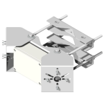 CB1366FB Unistab - SUPPORTO A GANASCE MULTI TELECAMERA PER PALI diam. 60 / 145 MM CON 2 STAFFE ORIENTABILI, PARTE FRONTALE PREFORATA 107X107X2 MM - BOX IP65 IN PVC - BIANCO