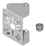 CB0010FB Unistab - STAFFA ORIENTABILE, PARTE FRONTALE PREFORATA 125X145X2 MM PER CB4366FB - BIANCO