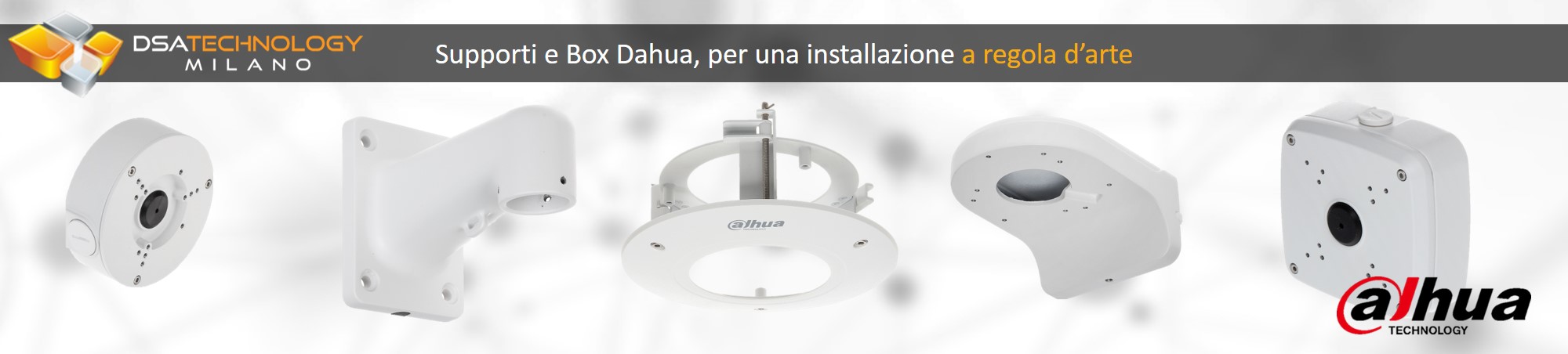 supporti e box per l'installazione di telecamere marchiate Dahua