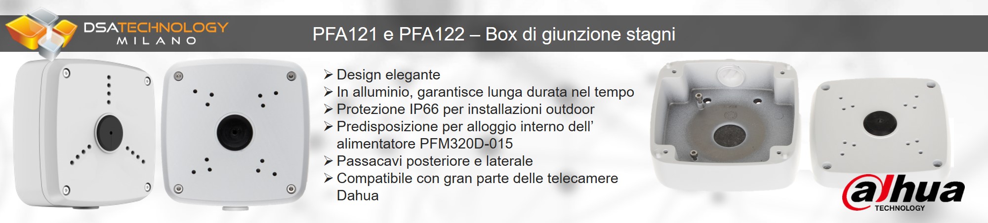 Accessorio box di giunzione stagni per installazioni outdoor