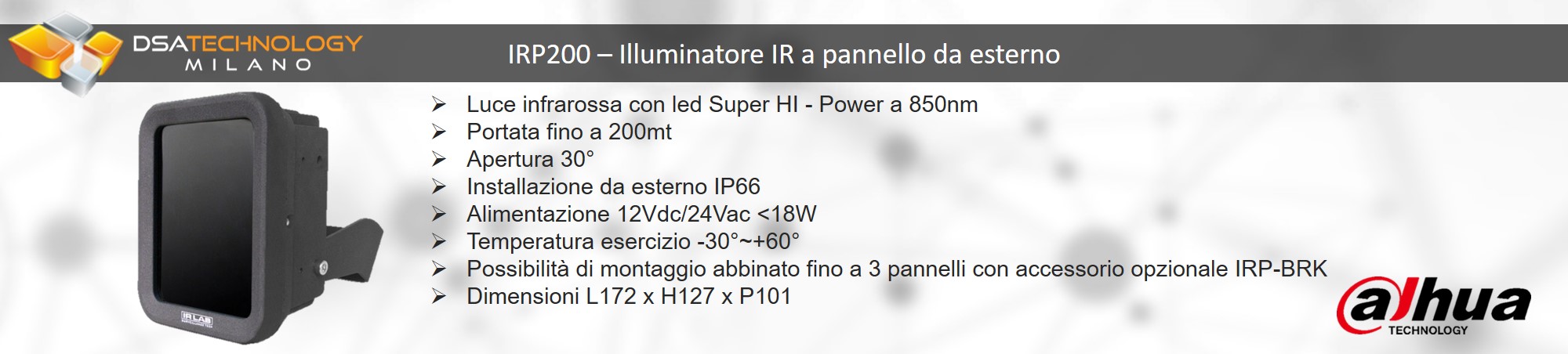 Dispositivo per l'illuminazione a pannello da esterno 
