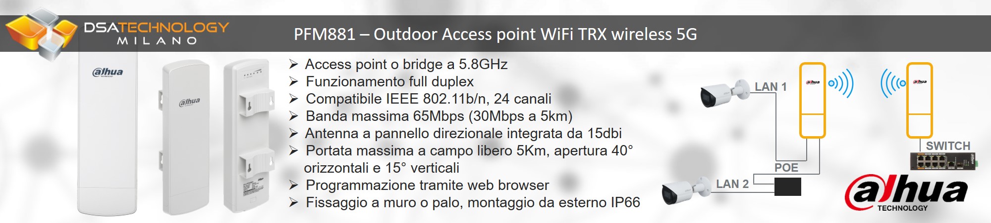 Spiegazione degli access point da outdoor per segnali wifi 