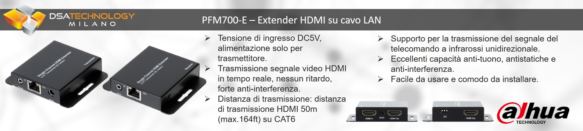 Dispositivo per la trasmissione di segnale video su cavo LAN