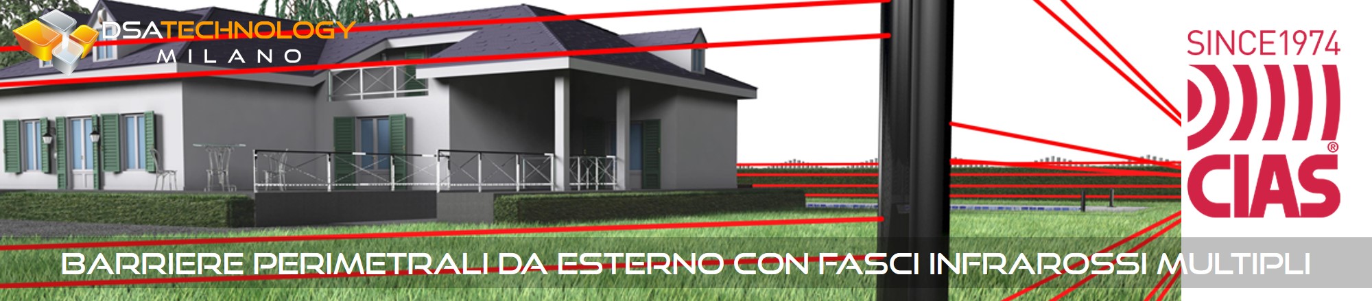 Barriere perimetrali da esterno con fasci infrarossi multipli