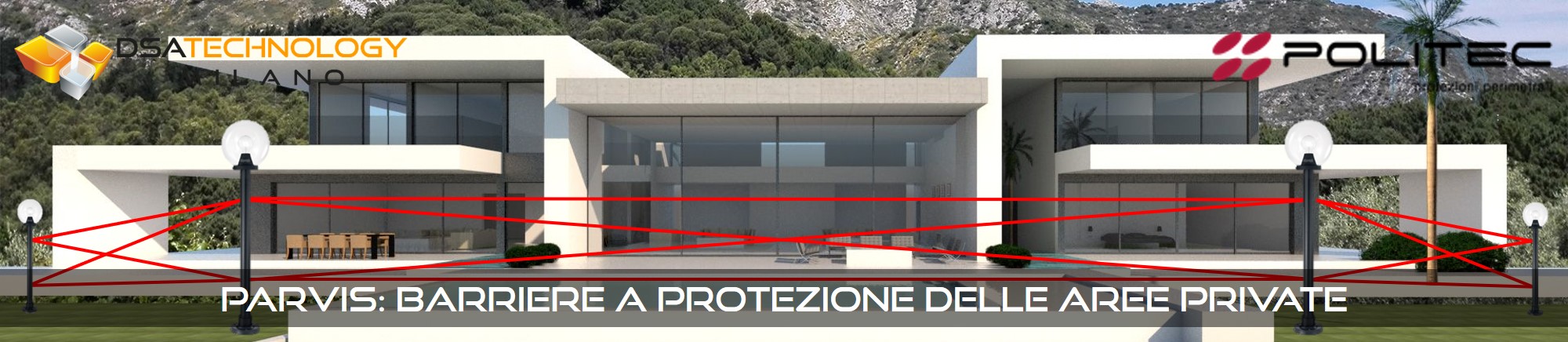 Dispositivo parvis per barriere a protezione delle aree private
