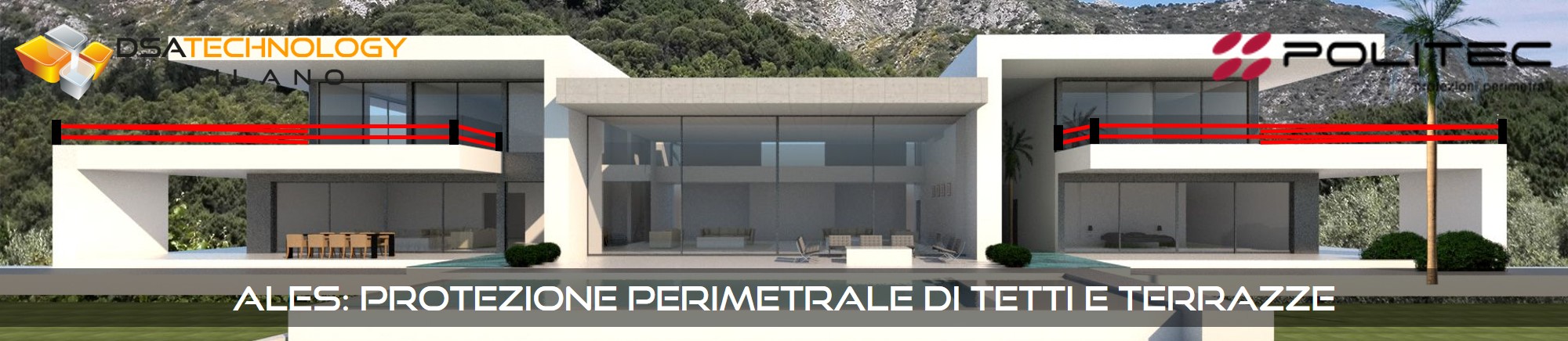 Sistemi Ales per la protezione perimetrale di tetti e terrazze